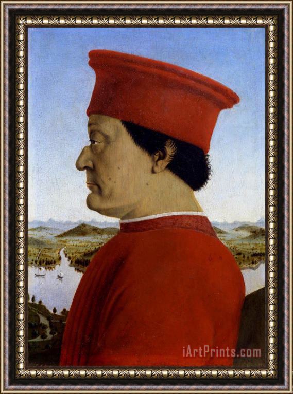 Piero della Francesca Federigo Da Montefeltro (1422 82) Duke of Urbino Framed Painting