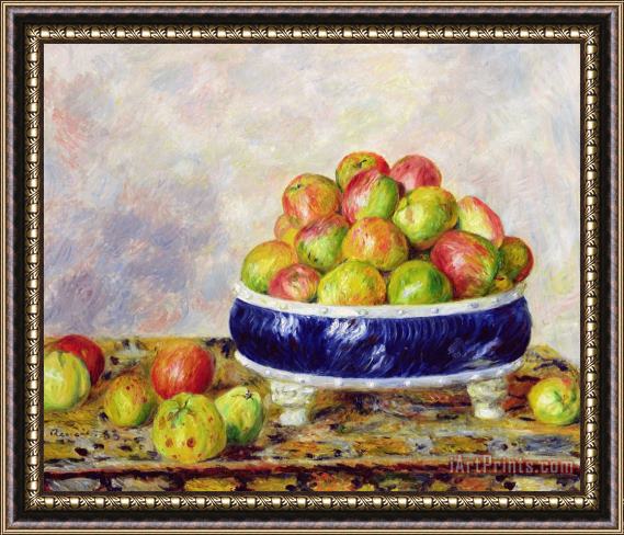  Pierre Auguste Renoir Apples in a Dish Framed Painting