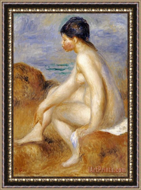 Pierre Auguste Renoir Bather Framed Print