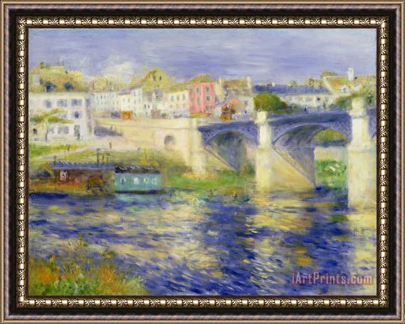 Pierre Auguste Renoir Bridge at Chatou Framed Painting
