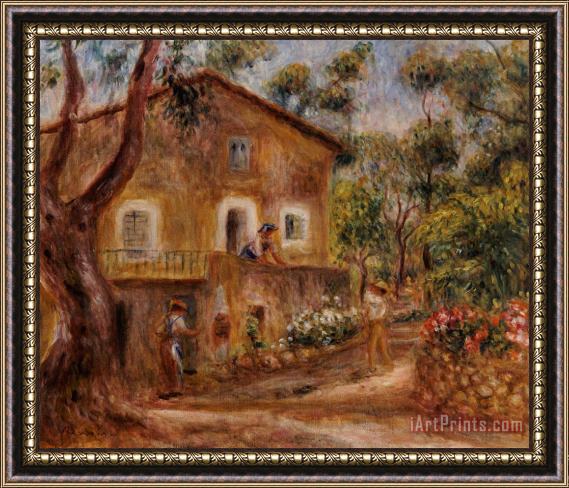 Pierre Auguste Renoir Collette's House at Cagne Framed Painting