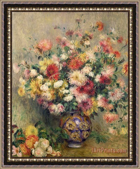 Pierre Auguste Renoir Dahlias Framed Painting