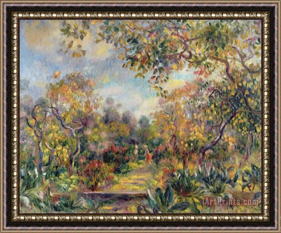 Pierre Auguste Renoir Landscape at Beaulieu Framed Painting