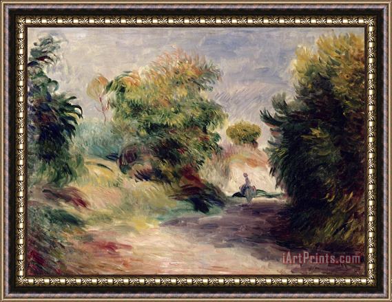 Pierre Auguste Renoir  Landscape near Cagnes Framed Painting