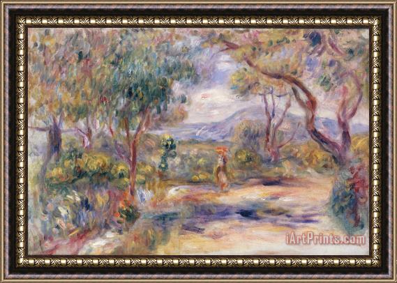 Pierre Auguste Renoir Paysage a Cannes Framed Print