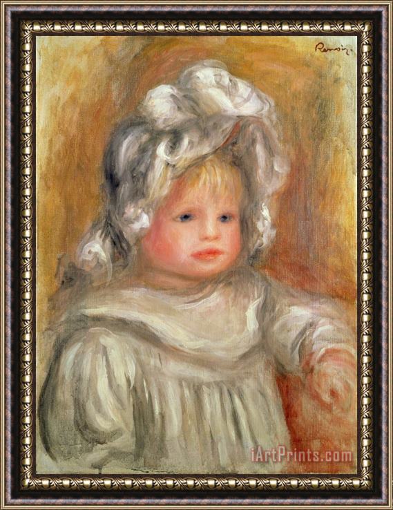 Pierre Auguste Renoir Portrait of a Child Framed Print