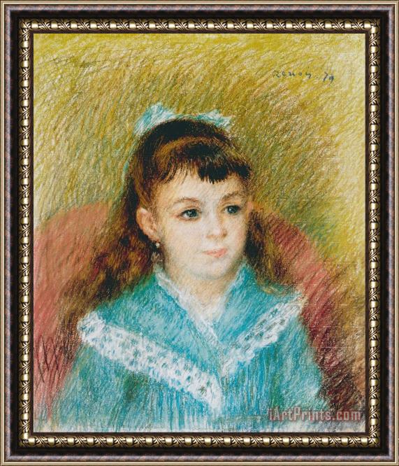 Pierre Auguste Renoir Portrait of a Young Girl (elisabeth Maitre), 1879 Framed Painting
