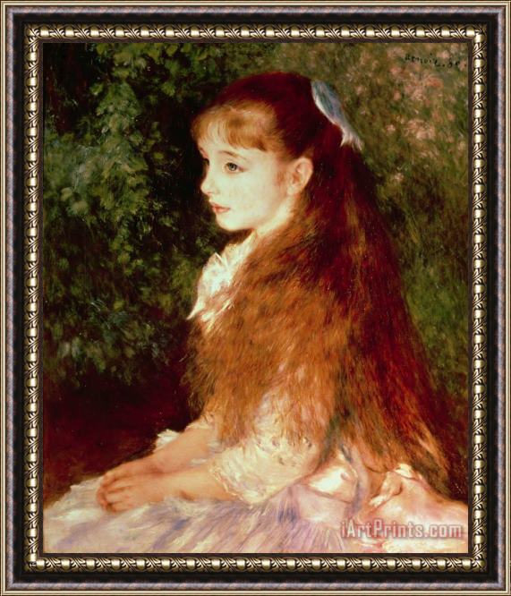 Pierre Auguste Renoir  Portrait of Mademoiselle Irene Cahen d'Anvers Framed Painting