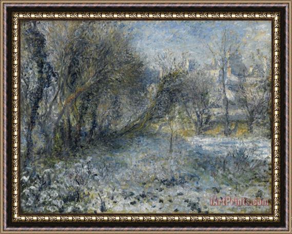 Pierre Auguste Renoir Snow Covered Landscape Framed Painting