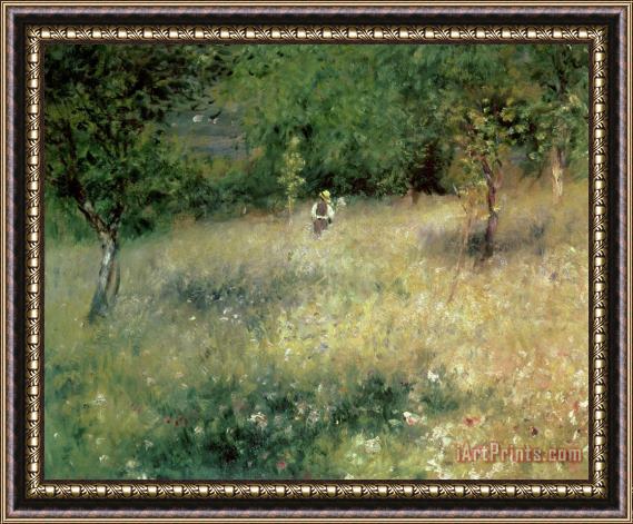Pierre Auguste Renoir Spring at Chatou Framed Painting