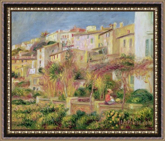 Pierre Auguste Renoir Terrace in Cagnes Framed Painting