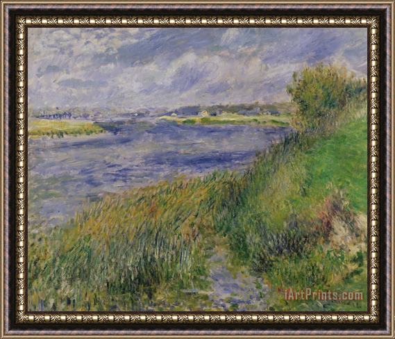 Pierre Auguste Renoir The Banks of the Seine Champrosay Framed Painting