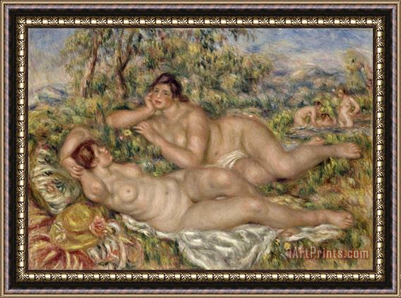 Pierre Auguste Renoir The Bathers (les Baigneuses) Framed Print