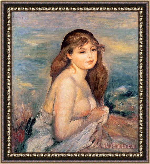 Pierre Auguste Renoir The Blonde Bather Framed Painting