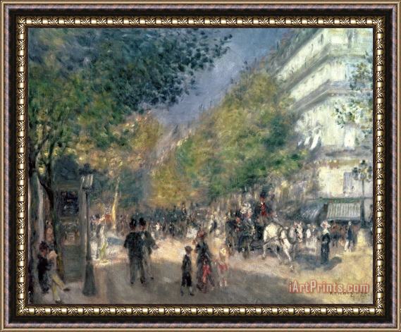 Pierre Auguste Renoir The Boulevards Framed Painting