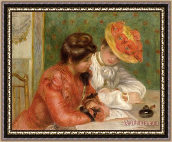 Pierre Auguste Renoir The Letter Framed Painting