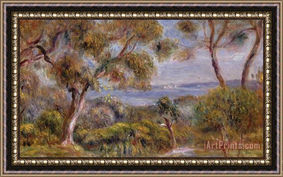Pierre Auguste Renoir The Sea at Cagnes Framed Painting