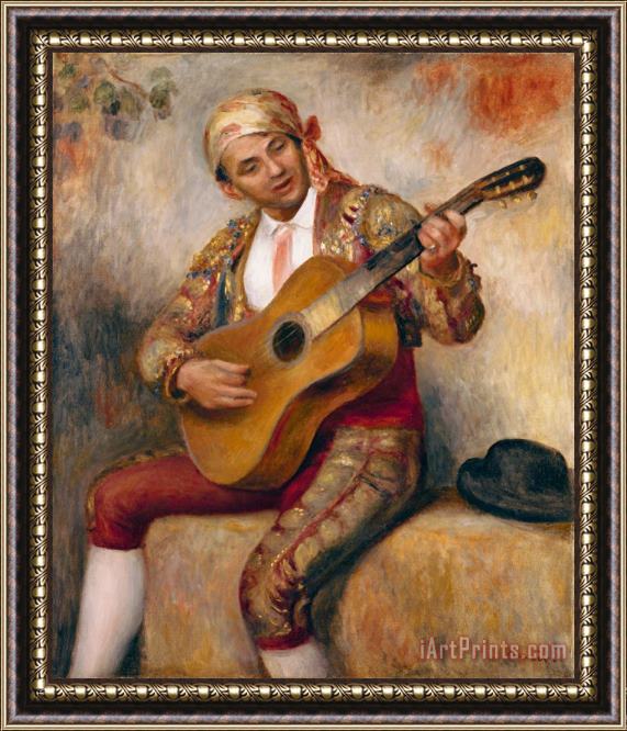 Pierre Auguste Renoir The Spanish Guitarist Framed Painting