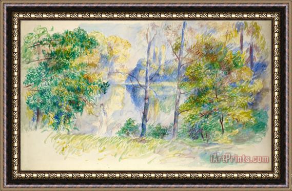 Pierre Auguste Renoir View of a Park Framed Print