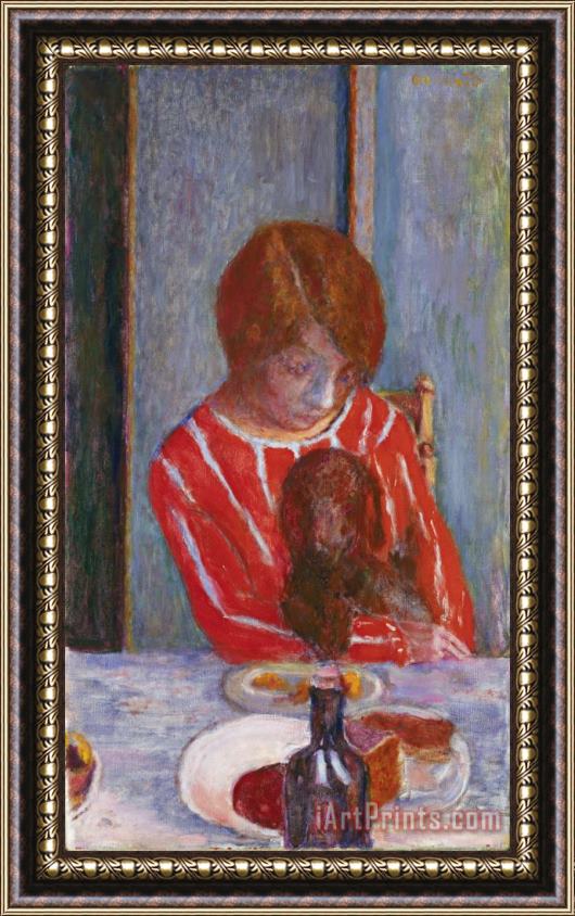 Pierre Bonnard Woman with Dog Framed Painting
