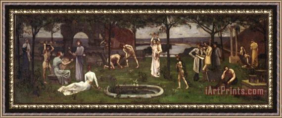 Pierre Cecile Puvis De Chavannes Between Art And Nature Framed Painting
