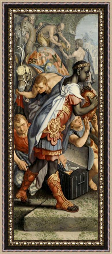 Pieter Aertsen Wing of an Altarpiece with Adoration of The Magi, on The Reverse Is Presentation in The Temple Framed Print