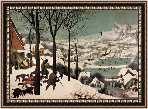Pieter Bruegel Hunters In The Snow Framed Painting