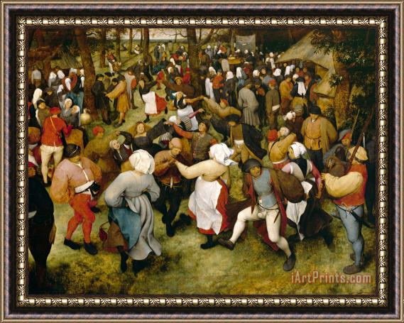 Pieter Bruegel the Elder The Wedding Dance Framed Print