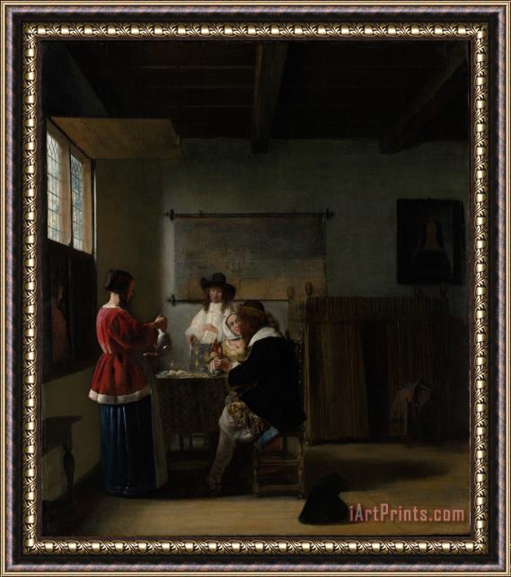 Pieter de Hooch The Visit Framed Painting