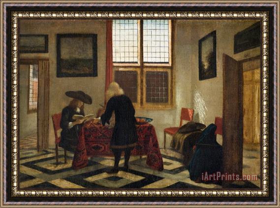 Pieter Janssens Elinga Interior Scene Framed Print