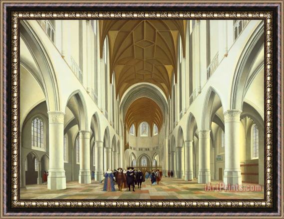 Pieter Jansz Saenredam Interior of Saint Bavo, Haarlem Framed Painting