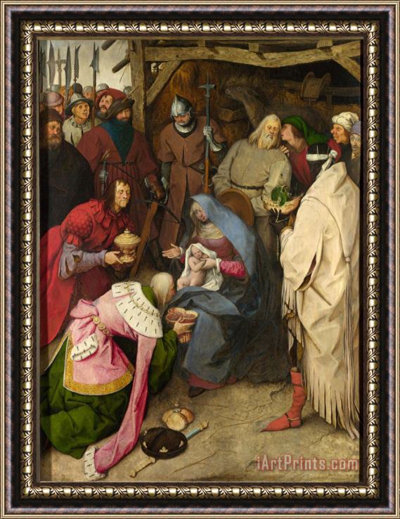 Pieter the Elder Bruegel Anbetung Der Konige Framed Painting