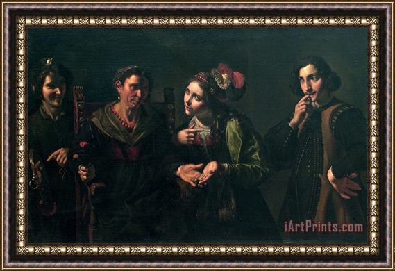 Pietro Paolini The Fortune Teller Framed Painting
