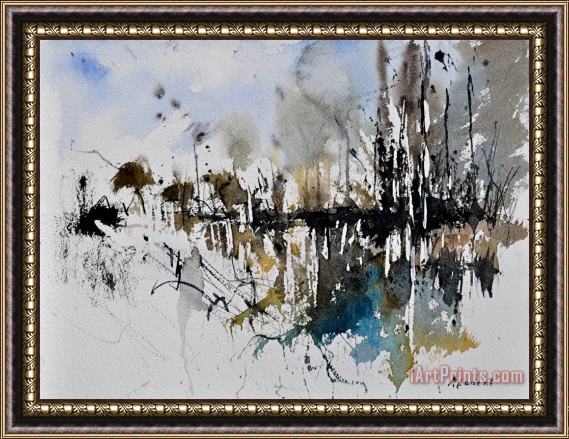 Pol Ledent Abstract Watercolor 012130 Framed Painting