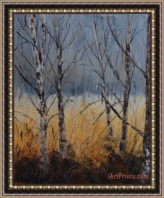 Pol Ledent Birch trees Framed Painting