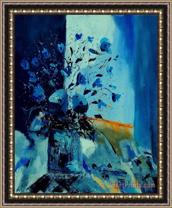 Pol Ledent Blue Bunch 45 Framed Painting