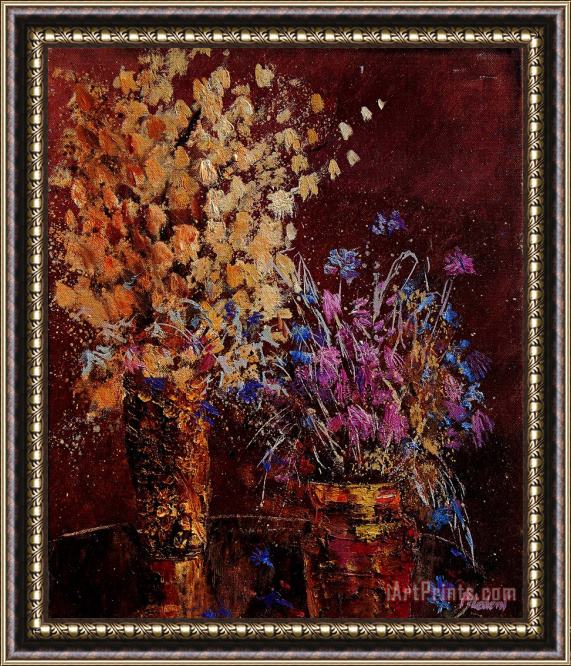 Pol Ledent Bunch of dried flowers Framed Painting