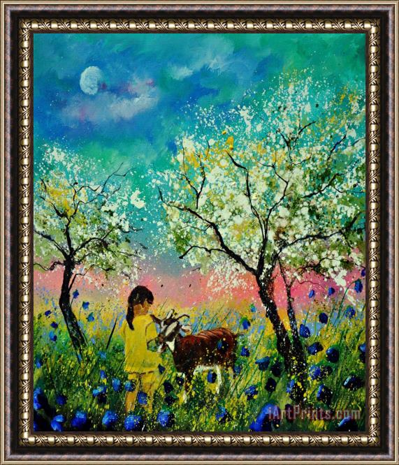 Pol Ledent In the orchard Framed Painting