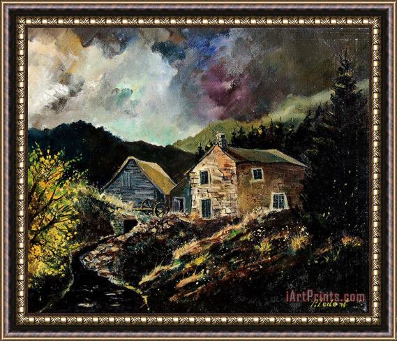 Pol Ledent Old Houses 5648 Framed Painting