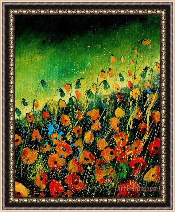 Pol Ledent Orange poppies 459080 Framed Painting