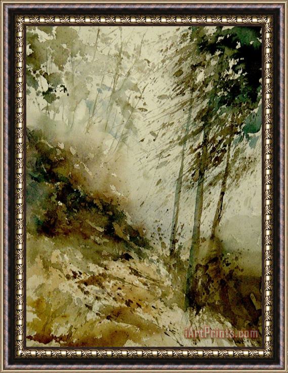 Pol Ledent Watercolor Misty Atmosphere Framed Painting