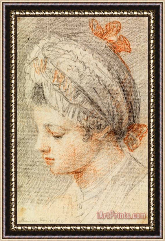 Prince Hoare Head of a Young Girl Framed Print