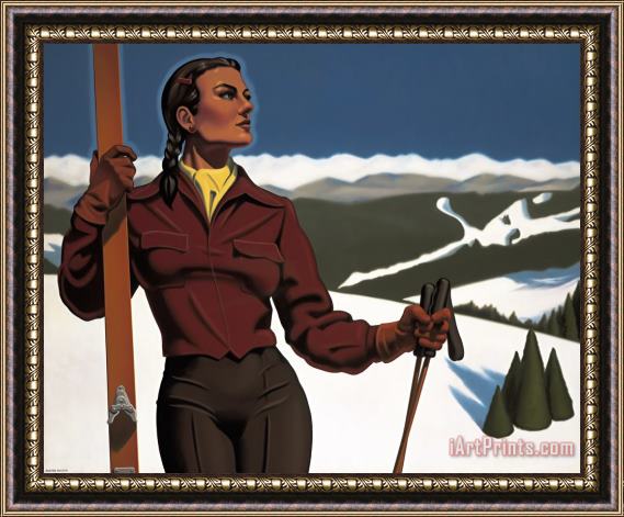 R. Kenton Nelson A Competitive Sport Framed Painting