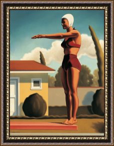 R. Kenton Nelson Swim Party #3 Framed Print for sale - iArtPrints.com