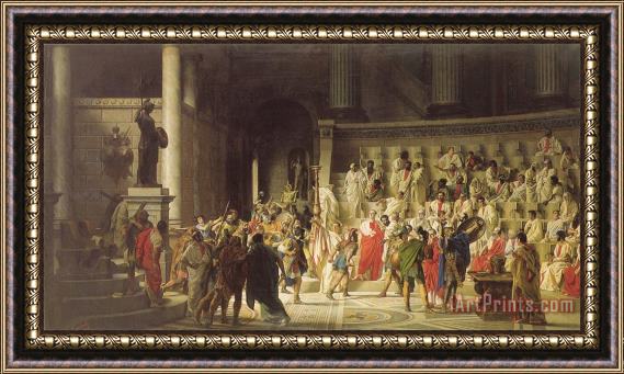 Raffaele Giannetti The Last Senate of Julius Caesar Framed Print