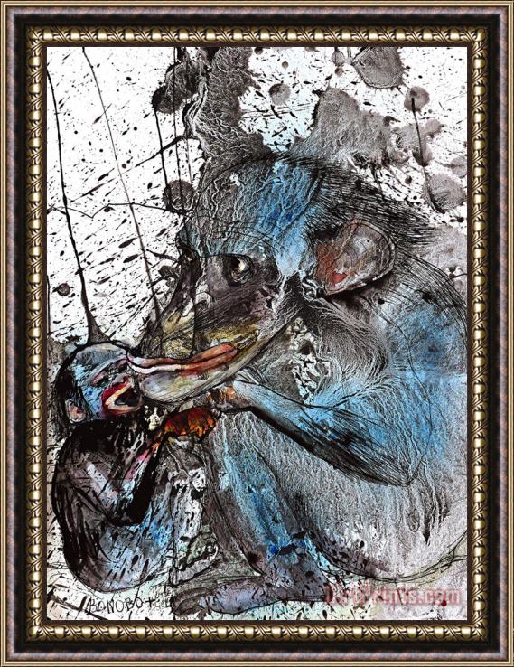 Ralph Steadman Bonobo, 2017 Framed Print
