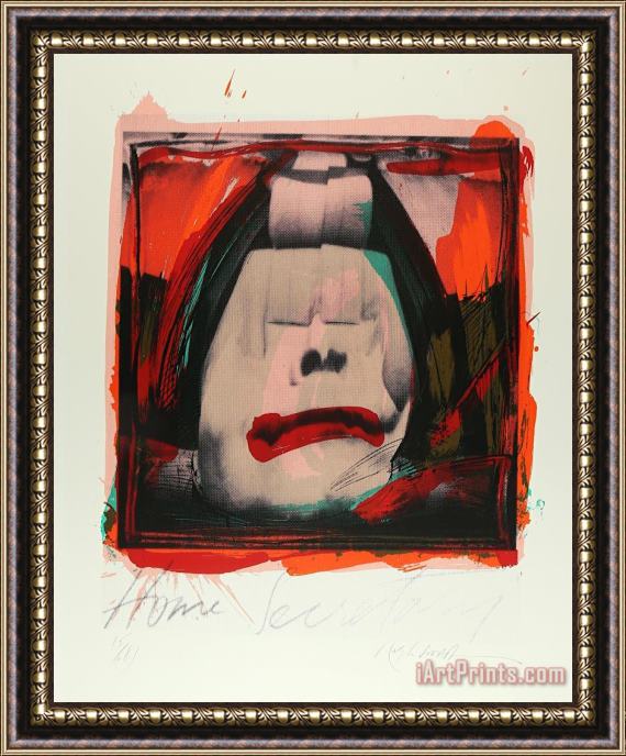 Ralph Steadman Cabinet of The Mind Home Secretary, 1989 Framed Painting