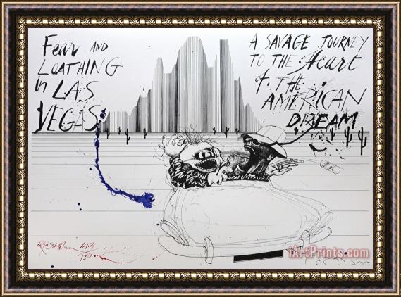 Ralph Steadman Fear And Loathing, 2016 Framed Painting