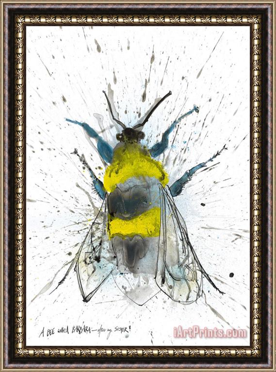 Ralph Steadman Garden Bumblebee, 2017 Framed Print