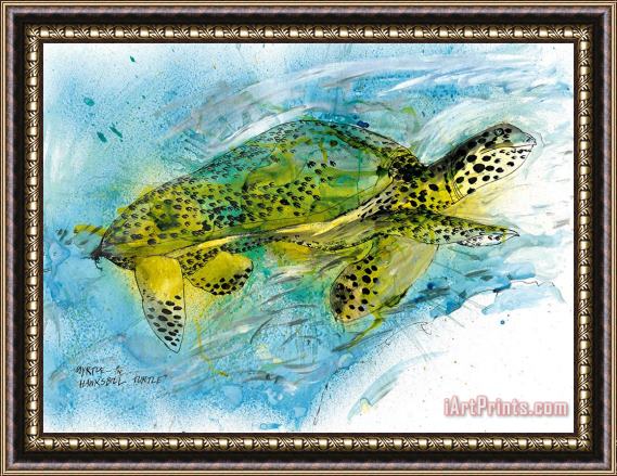 Ralph Steadman Hawksbill Turtle, 2017 Framed Print
